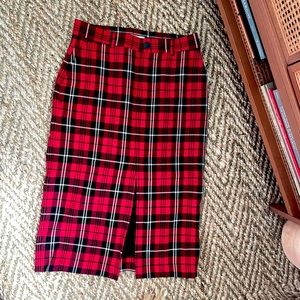 Zara Plaid Pencil Skirt